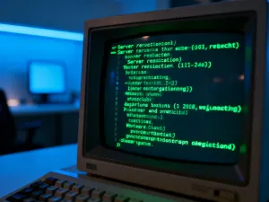 Nowoczesny laptop z wyświetlonym minimalistycznym oknem pop-up służącym do zapisu do newslettera.