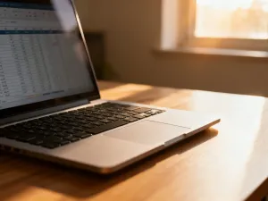 Ekran komputera z edytorem kodu PHP, podkreślający techniczny charakter pracy z oprogramowaniem.