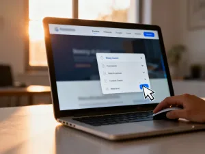 Nowoczesna serwerownia z rzędami szaf rackowych, symbolizująca profesjonalną infrastrukturę dla hostingu WordPress.