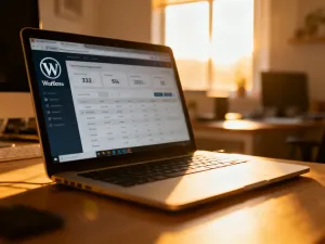 Cyfrowa ikona zegara na tle serwerowni, symbolizująca zarządzanie czasem wygasania pamięci podręcznej w WordPressie.