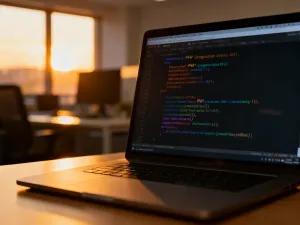 Uporządkowana struktura danych poddawana optymalizacji, symbolizująca proces bezpiecznego czyszczenia bazy danych WordPress.