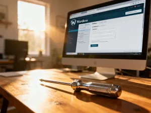 Nowoczesna serwerownia z aktywnymi diodami LED, symbolizująca bezpieczne przechowywanie danych i profesjonalny backup.