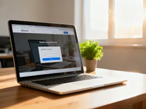 Świecąca czerwona tarcza nad serwerem, symbolizująca ochronę przed atakami typu brute force w systemie WordPress.