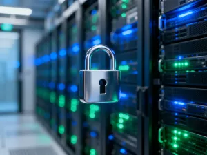 Ekran laptopa z otwartym edytorem kodu i ustawieniami połączenia FTP w przytulnym biurze domowym.