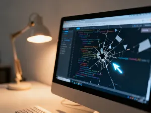 Nowoczesne serwery z migającymi diodami, symbolizujące szybkie działanie i optymalizację wydajności strony WordPress.