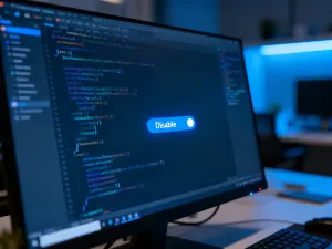 Futurystyczna chmura unosząca się nad serwerem, symbolizująca nowoczesne i skalowalne rozwiązania cloud hostingu.